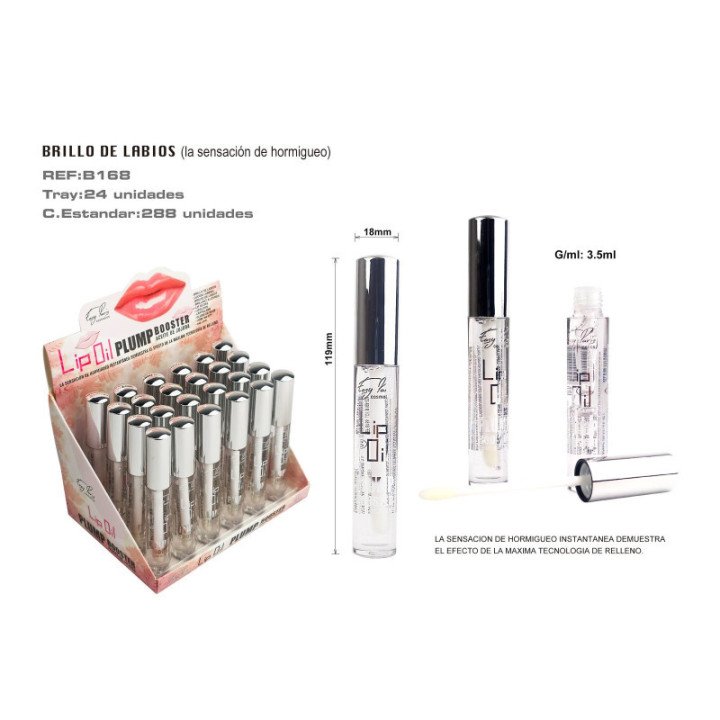 B168-01 : B.DE LABIAL HIDRATANTE EFECTO VOLUMEN 24/U  288/C