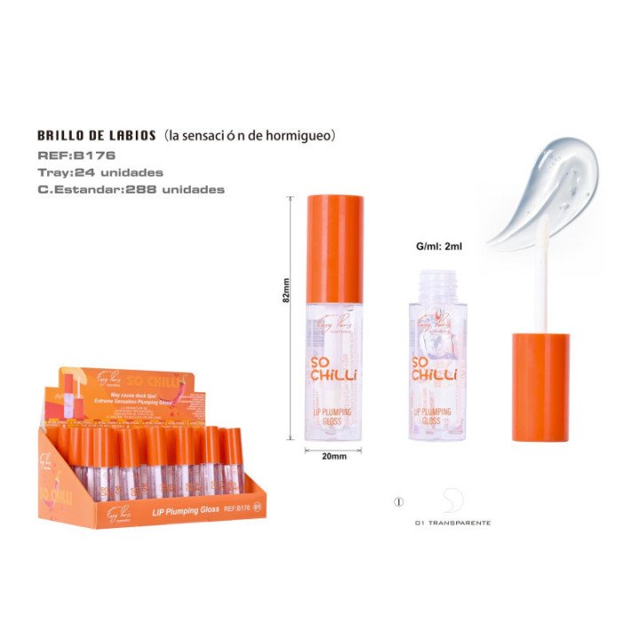 B176-01 : B.DE LABIAL HIDRATANTE EFECTO VOLUMEN 24/U  288/C