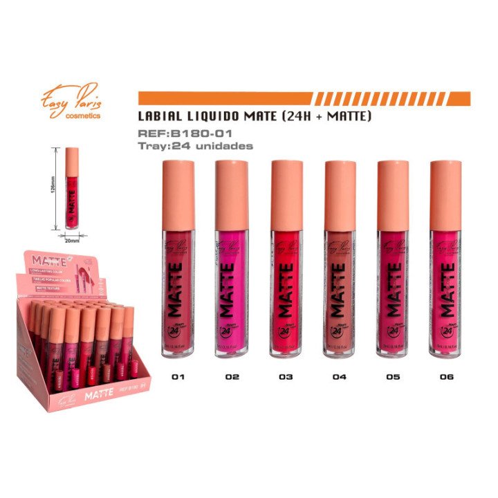 B180-01 : LIQ. LABIAL MATE FIJO 24/U  288/C