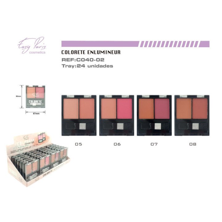 C040-02 : COLORETE BLUSH ENLUMINEUR 24/U 288/C