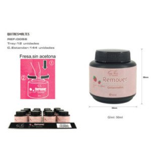 D056-001 : QUITAESMALTES ESPONJA S/ACETONA A/FRESA 12/U 144/U