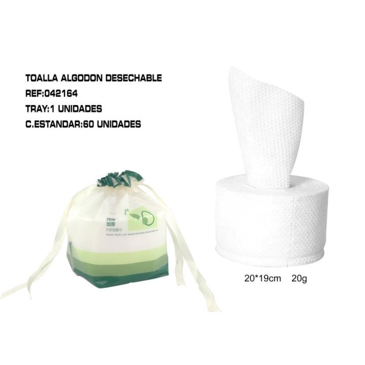 042164 : TOALLITA PAPEL DESECHABLE 20*19CM 60/C