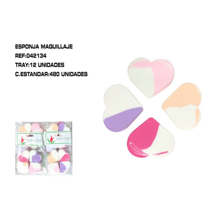 042134 : ESPONJA DE MAQ.4 CORAZONES 12/U 480/C