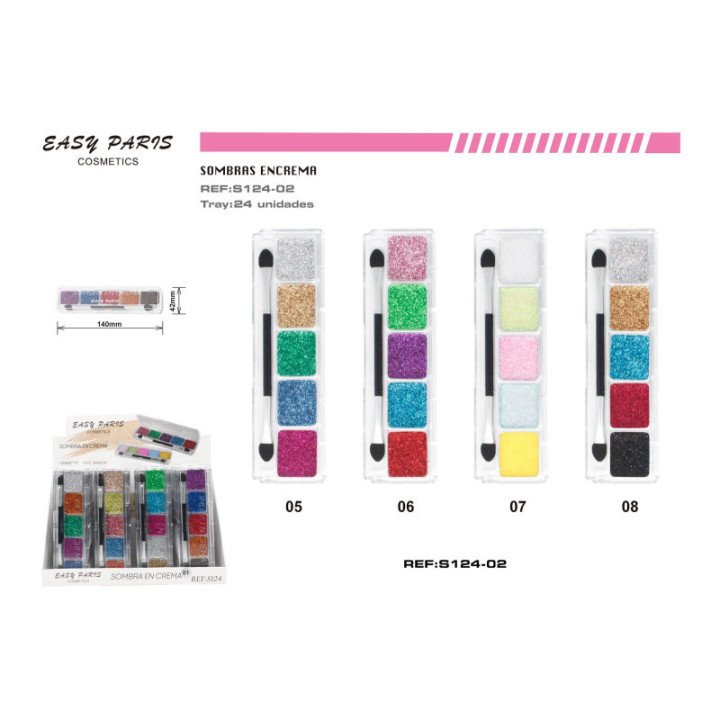 S124-02 : S.DE OJOS GLITTER 24/U 288/U