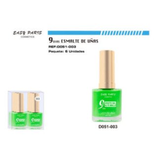 D051-003 : LACA DE UÑAS 9 DIAS VERDE FLU.144/U