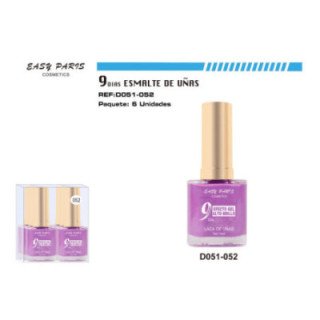 D051-052 : LACA DE UÑAS 9 DIAS VIOLET PERLA 6/U 144/U