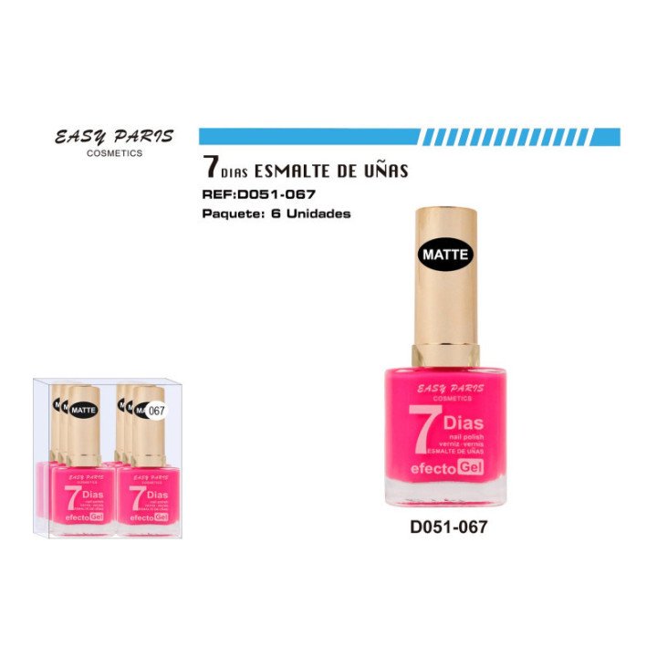 D051-067 : LACA DE UÑAS 9 DIAS MATE 6/U 144/U