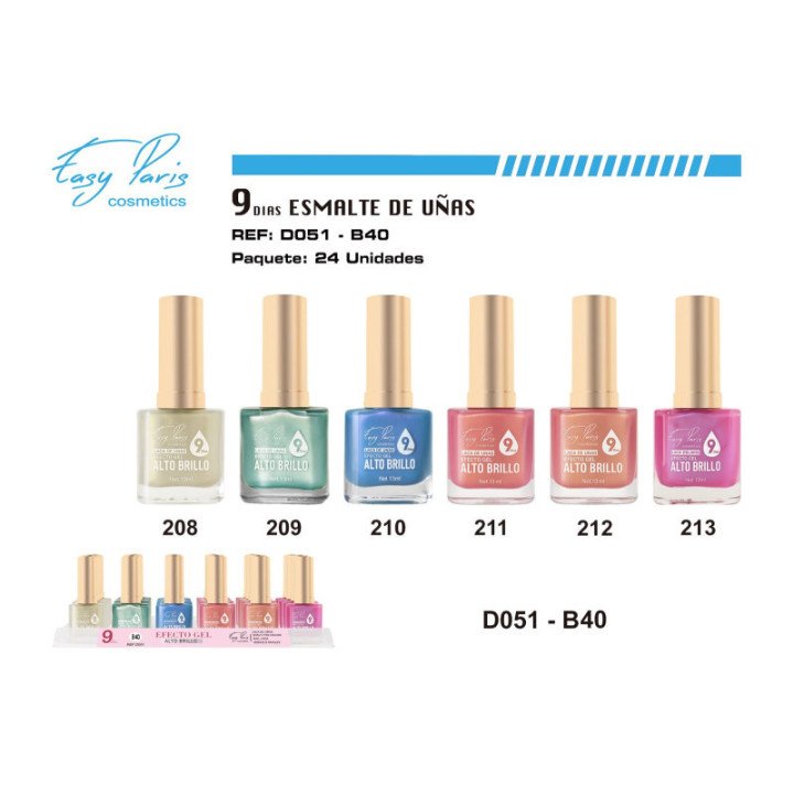 D051-B40 : LACA DE UÑAS 9 DIAS 288/U