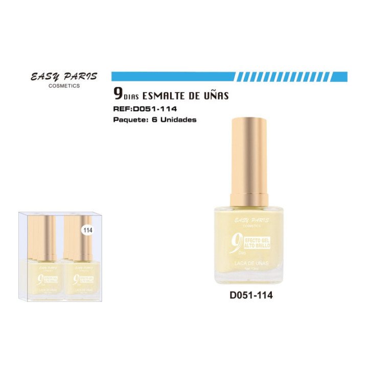 D051-114 : LACA DE UÑAS 9 DIAS 6/U 144/U