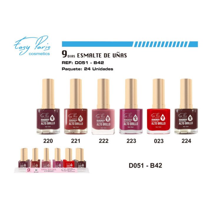 D051-B42 : LACA DE UÑAS 9 DIAS 288/U