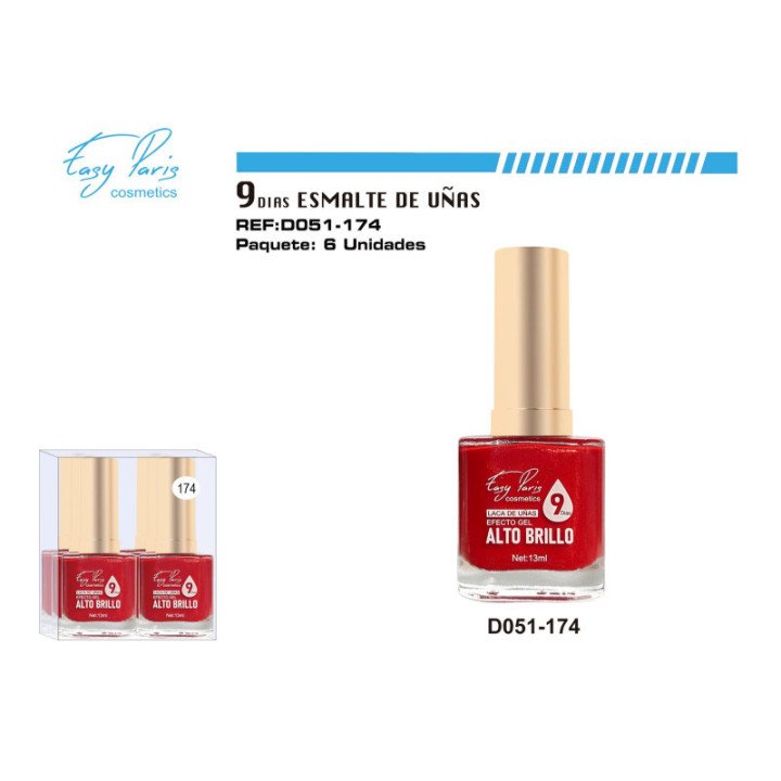 D051-174 : LACA DE UÑAS 9 DIAS 6/U 144/U