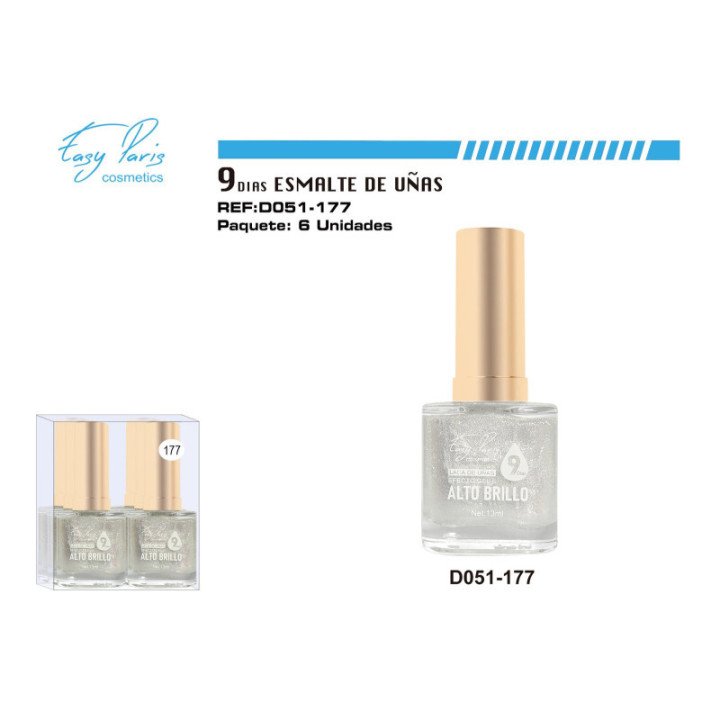 D051-177 : LACA DE UÑAS 9 DIAS 6/U 144/U