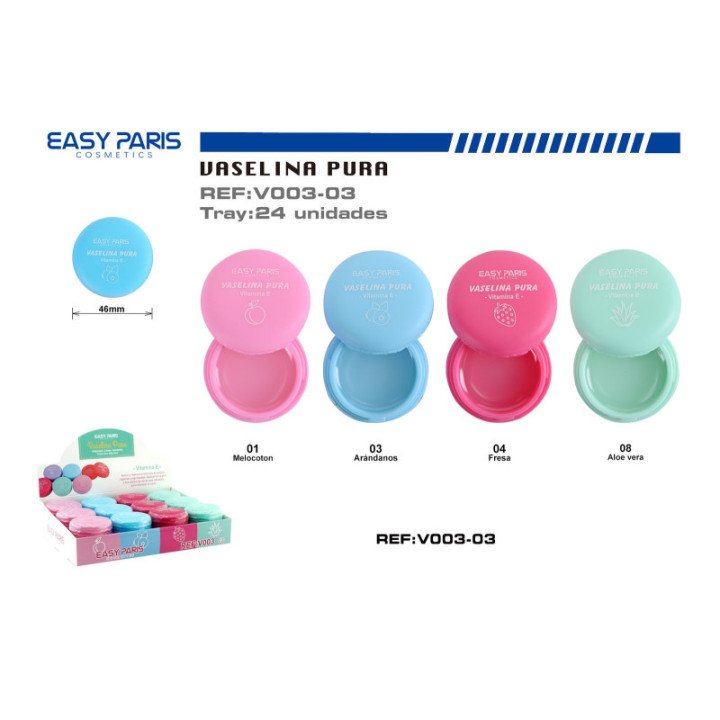 V003-03 : VASELINA PURA+VIT E C/AROMA 24/U 576/U