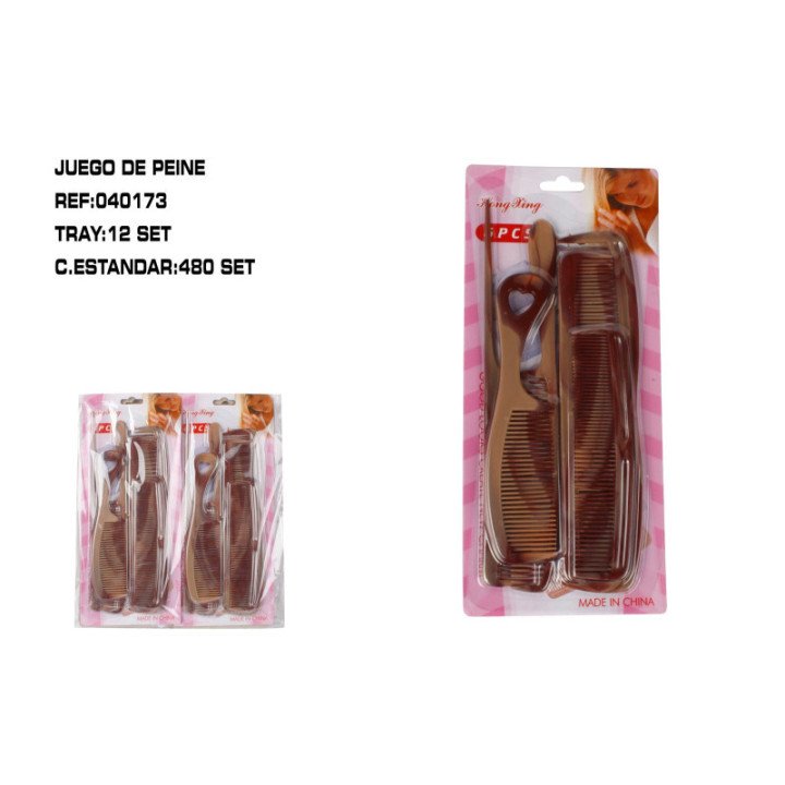 040173 : JUEGO DE PEINES 6P 12/U 480/C