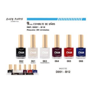 D051-B12 : LACA DE UÑAS 9 DIAS MATTE 24/U 288/U