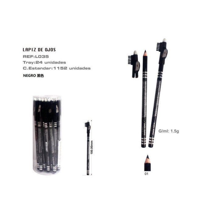 L035-01 : LAPIZ DE OJOS NGR 24/U 288/U