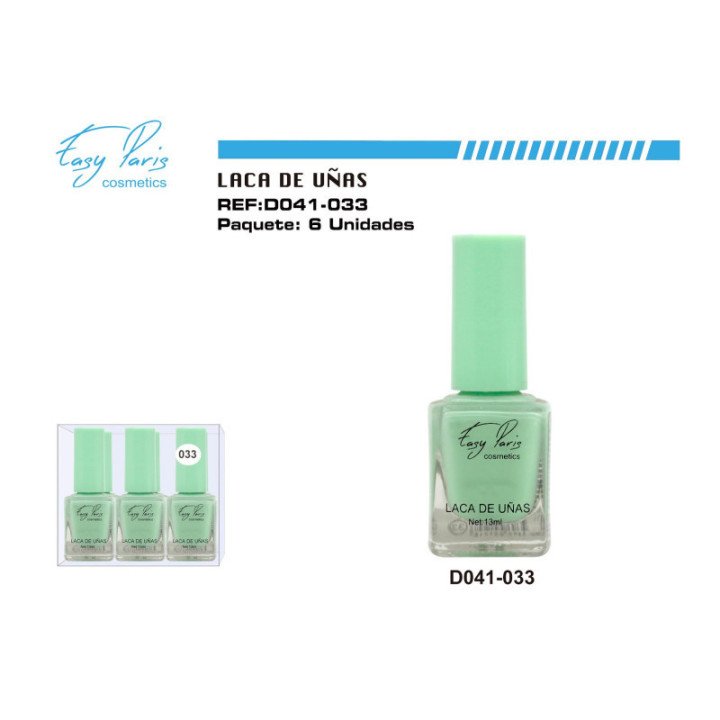 D041-033 : LACA DE UÑAS VERDE PASTEL 144/U