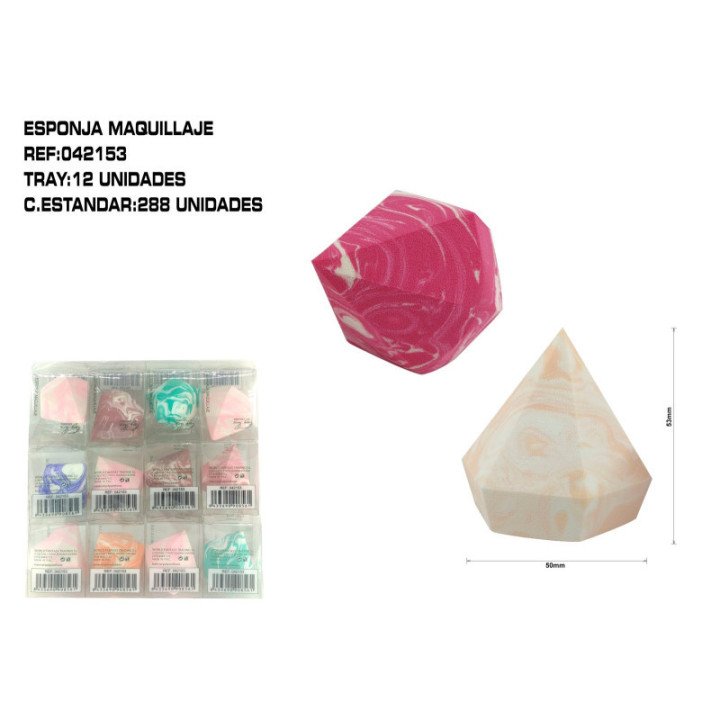 042153 : ESPONJA MAQUILLAJE DIAMONT 12/U 288/C