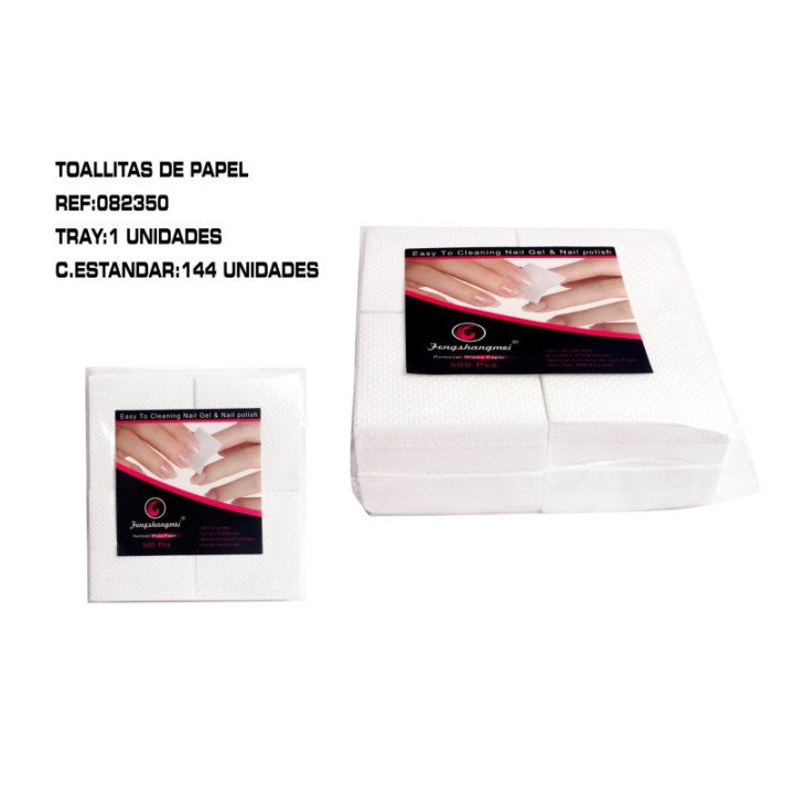 082350 : PACK 500 CUADRADOS PAPEL DESHECHABLE 144/C