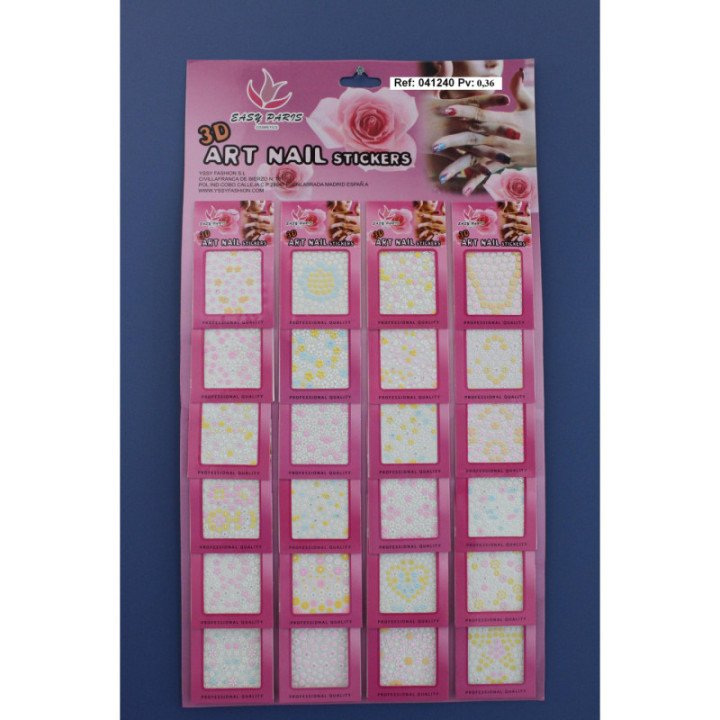 041240 : PEGATINAS DE UÑAS 24/U