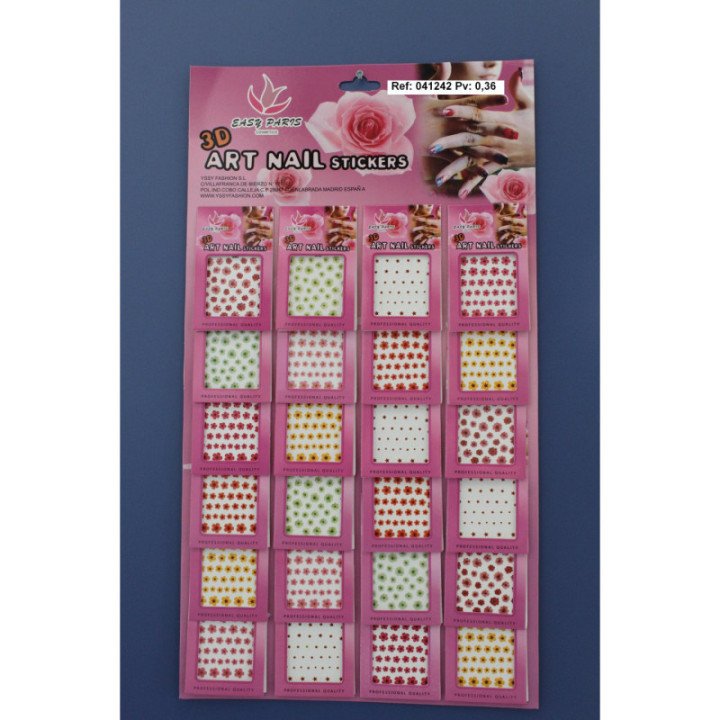 041242 : PEGATINAS DE UÑAS 24/U