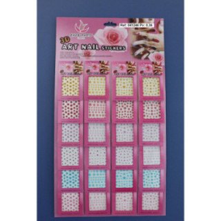 041246 : PEGATINAS DE UÑAS 24/U