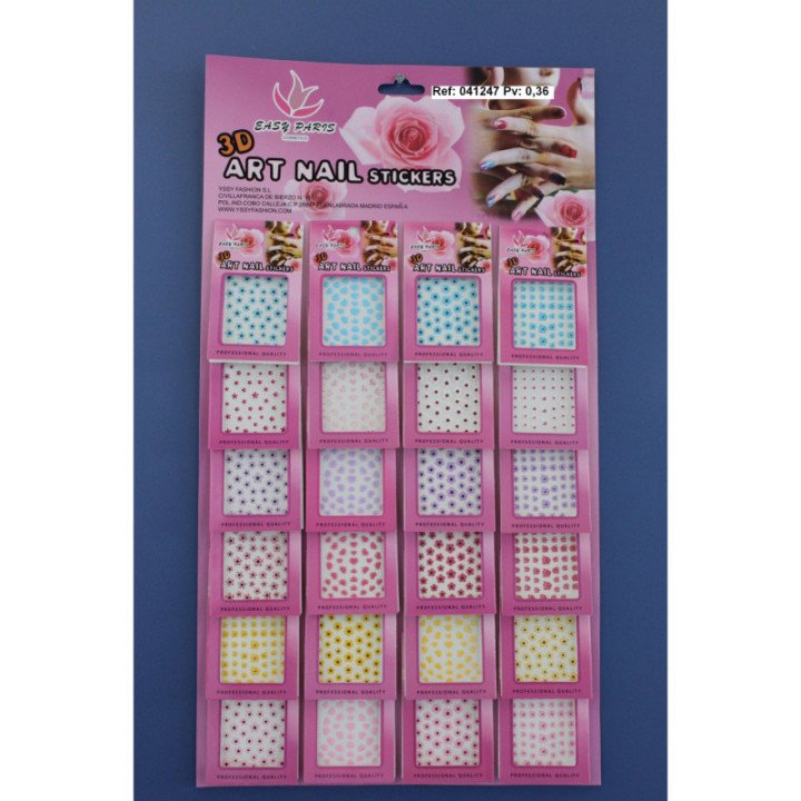 041247 : PEGATINAS DE UÑAS 24/U