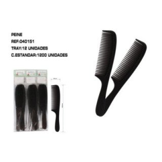 040151 : PEINE NEGRO CON MANGO 12/U