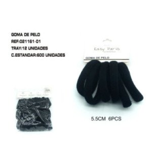 021161-01 : GOMA DE PELO 5.5CM 12/U