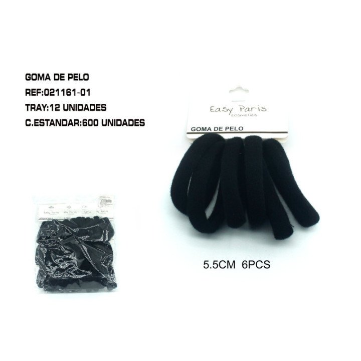 021161-01 : GOMA DE PELO 5.5CM 12/U