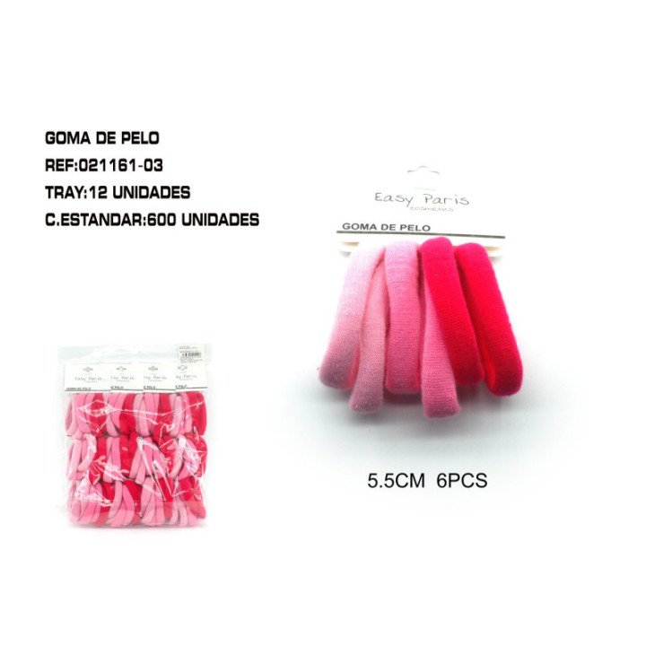 021161-03 : GOMA DE PELO 5.5CM 12/U