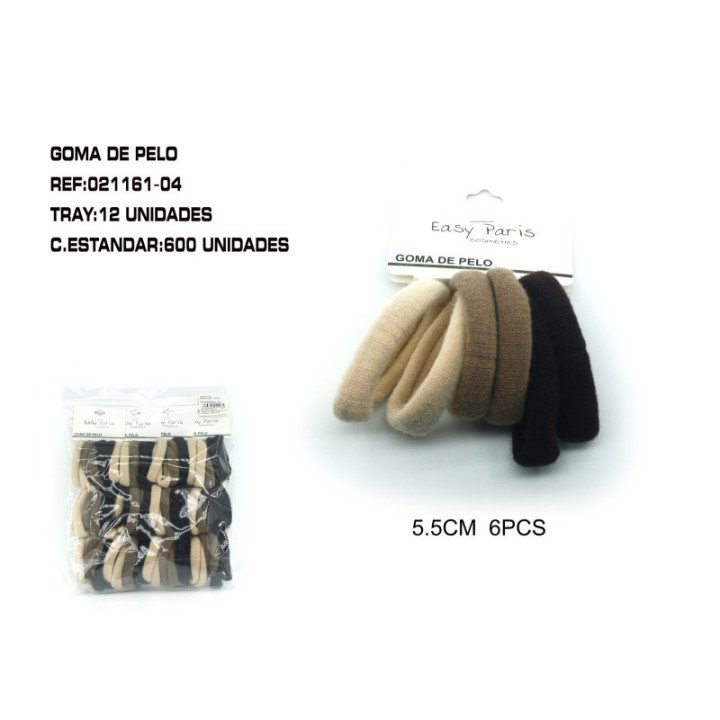 021161-04 : GOMA DE PELO 5.5CM 12/U