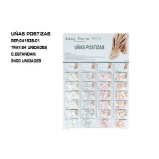 041538-01 : UÑAS POSTIZAS 3 COLORES 24/P