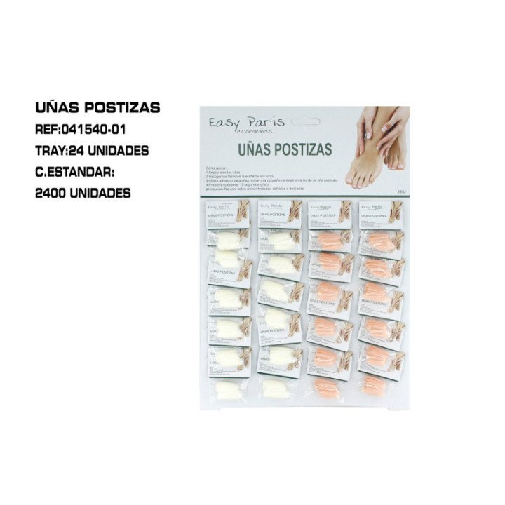 041540-01 : 24 UÑAS POSTIZAS 2 COLORES 24/P
