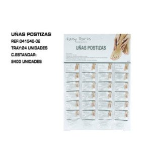 041540-02 : 24 UÑAS POSTIZAS INCOLOR 24/P