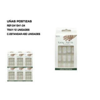 041541-04 : UÑAS POSTIZAS COLOR NATURAL 12/P
