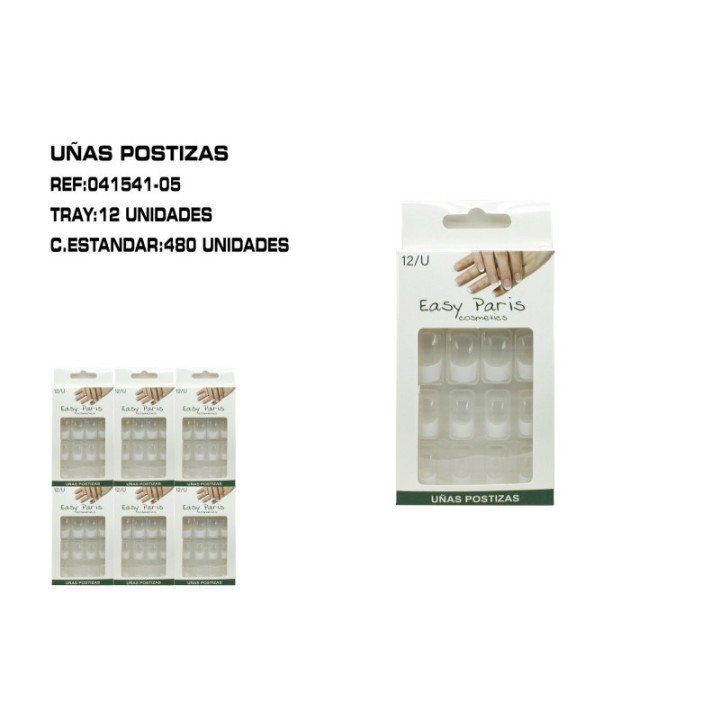 041541-05 : UÑAS POSTIZAS INCOLOR 12/P