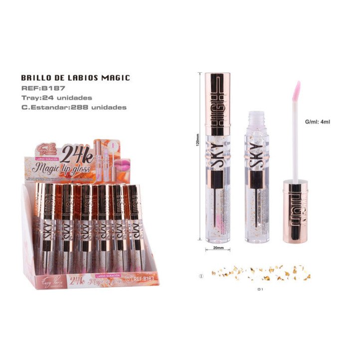 B187-01 : BRILLO LABIAL MAGIC GOLD HIDRAT 288/C
