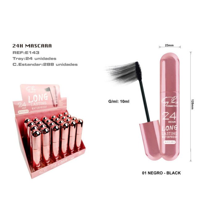 E143-01 : MASCARA DE PESTAÑAS 24H LONG LASTING 288/U