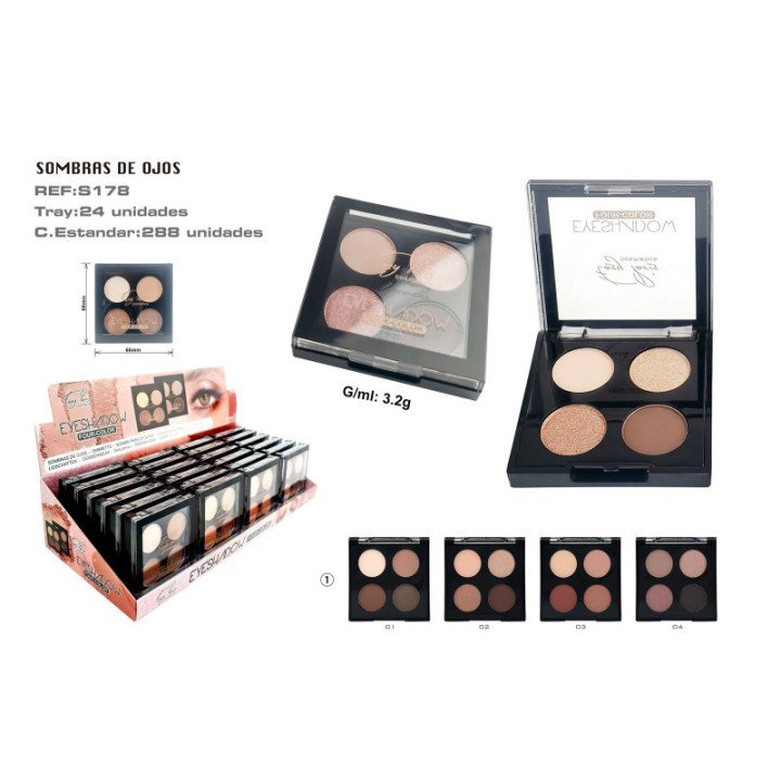 S178-01 : PALETA SOMB.DE OJOS 24/U 288/C
