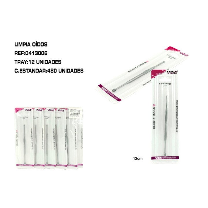 0413006 : LIMPIADOR DE OIDOS ACERO 12/U 480/C