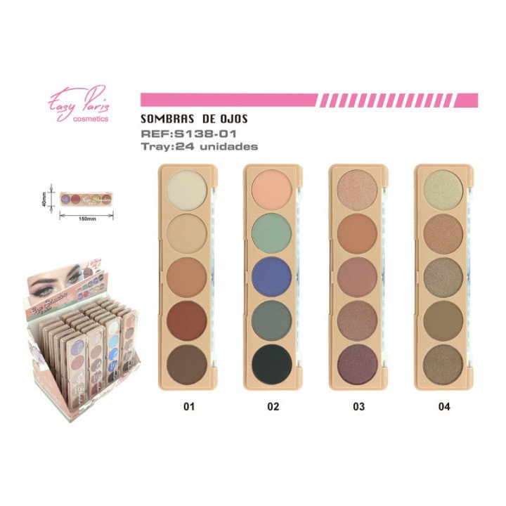 S138-01 : S. DE OJOS 5COLORS 24/U 288/U