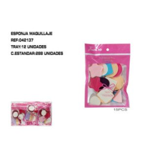 042137 : JGO.15 ESPONJAS MAQUILLAR 12/U 288/C