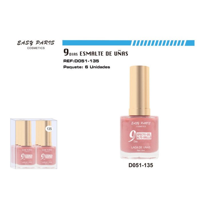 D051-135 : LACA DE UÑAS 9 DIAS 6/U 144/U