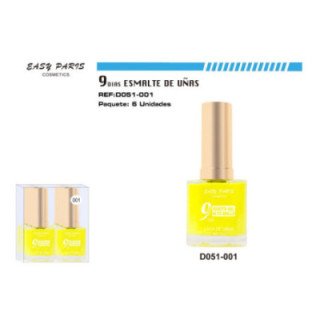 D051-001 : LACA DE UÑAS 9 DIAS AMARILLO FLU.144/U