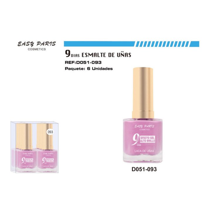 D051-093 : LACA DE UÑAS 9 DIAS 6/U 144/U