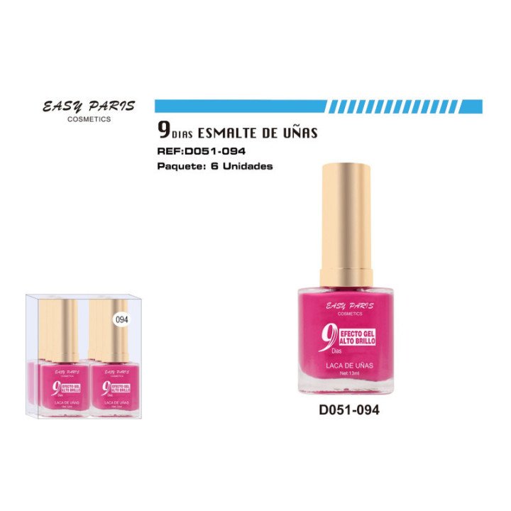 D051-094 : LACA DE UÑAS 9 DIAS 6/U 144/U