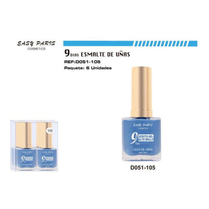 D051-105 : LACA DE UÑAS 9 DIAS 6/U 144/U