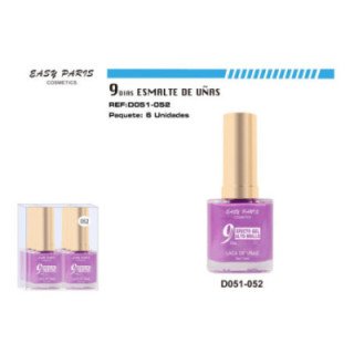D051-052 : LACA DE UÑAS 9 DIAS VIOLET PERLA 6/U 144/U