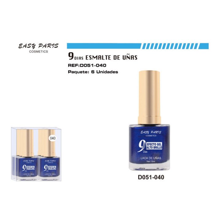 D051-040 : LACA DE UÑAS 9 DIAS 6/U 144/U